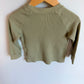 Sage Waffle Knit Blue Truck Long Sleeve / 2T