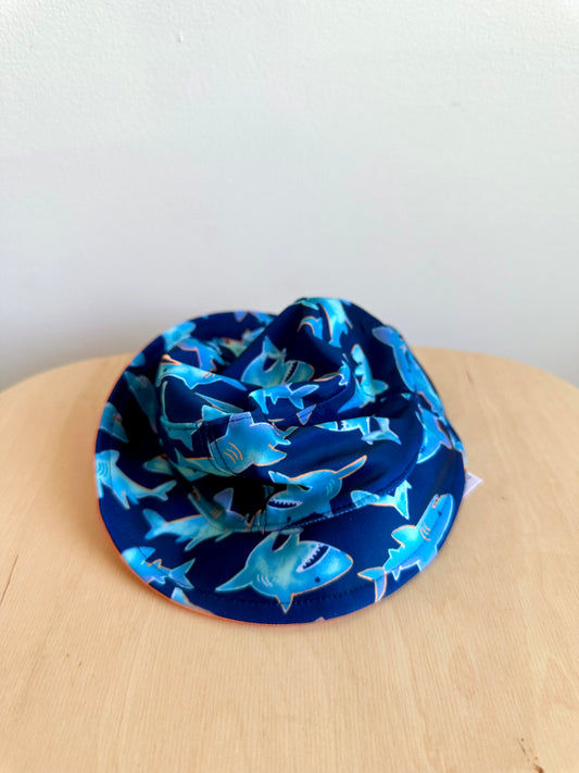 Shark Blue Summer Hat / 3-6m