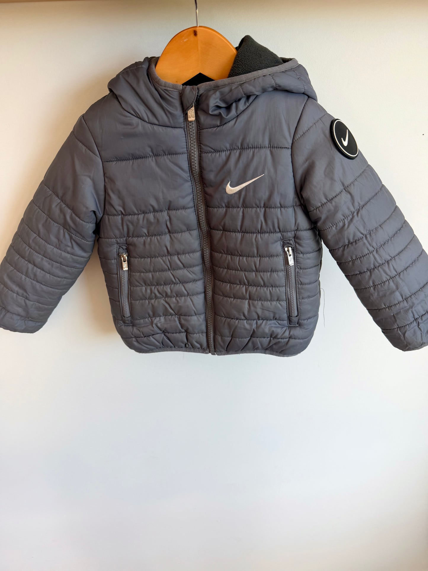 Nike Fleece Lined Grey Puffer Jacket / 2T