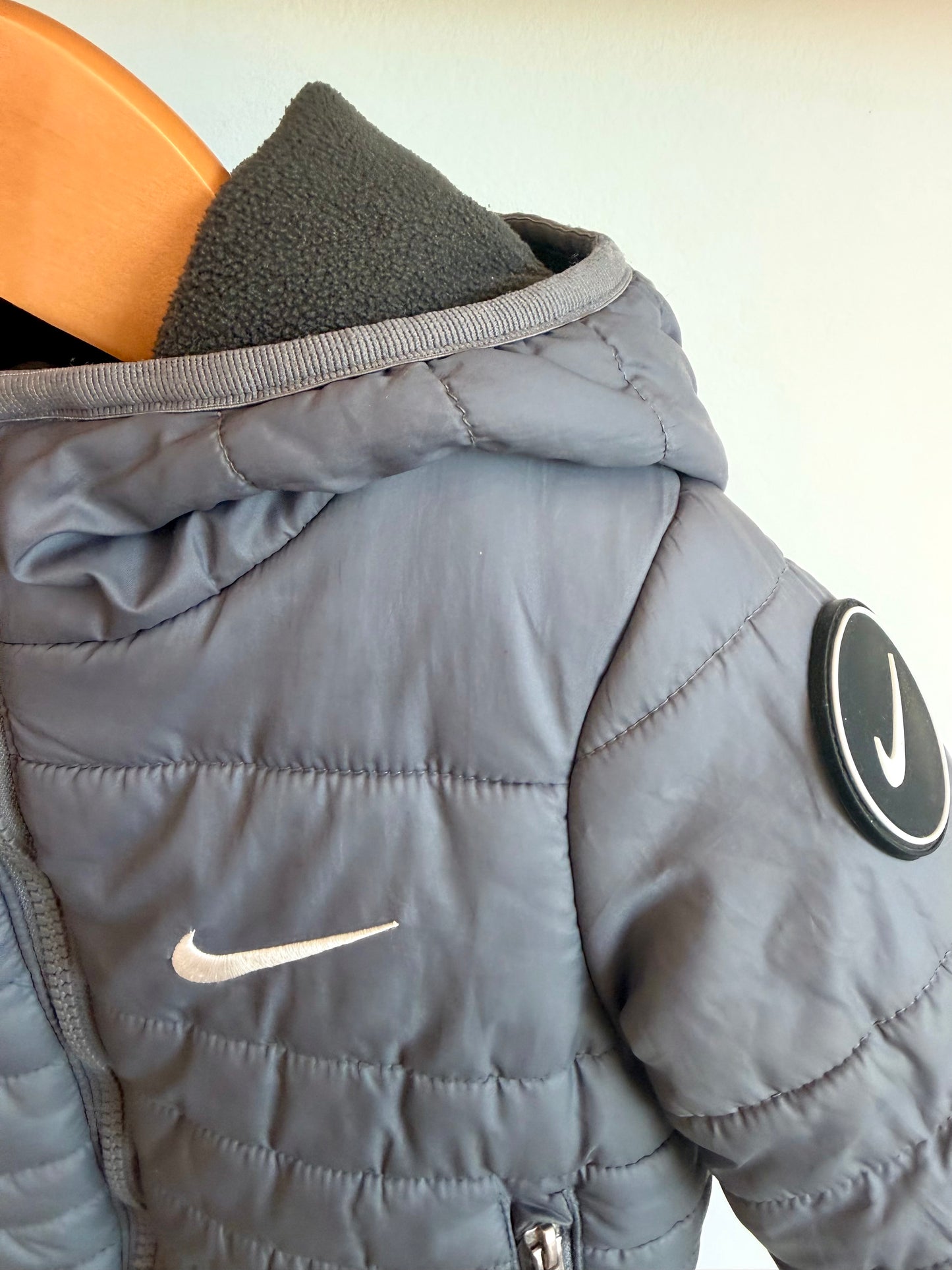 Nike Fleece Lined Grey Puffer Jacket / 2T