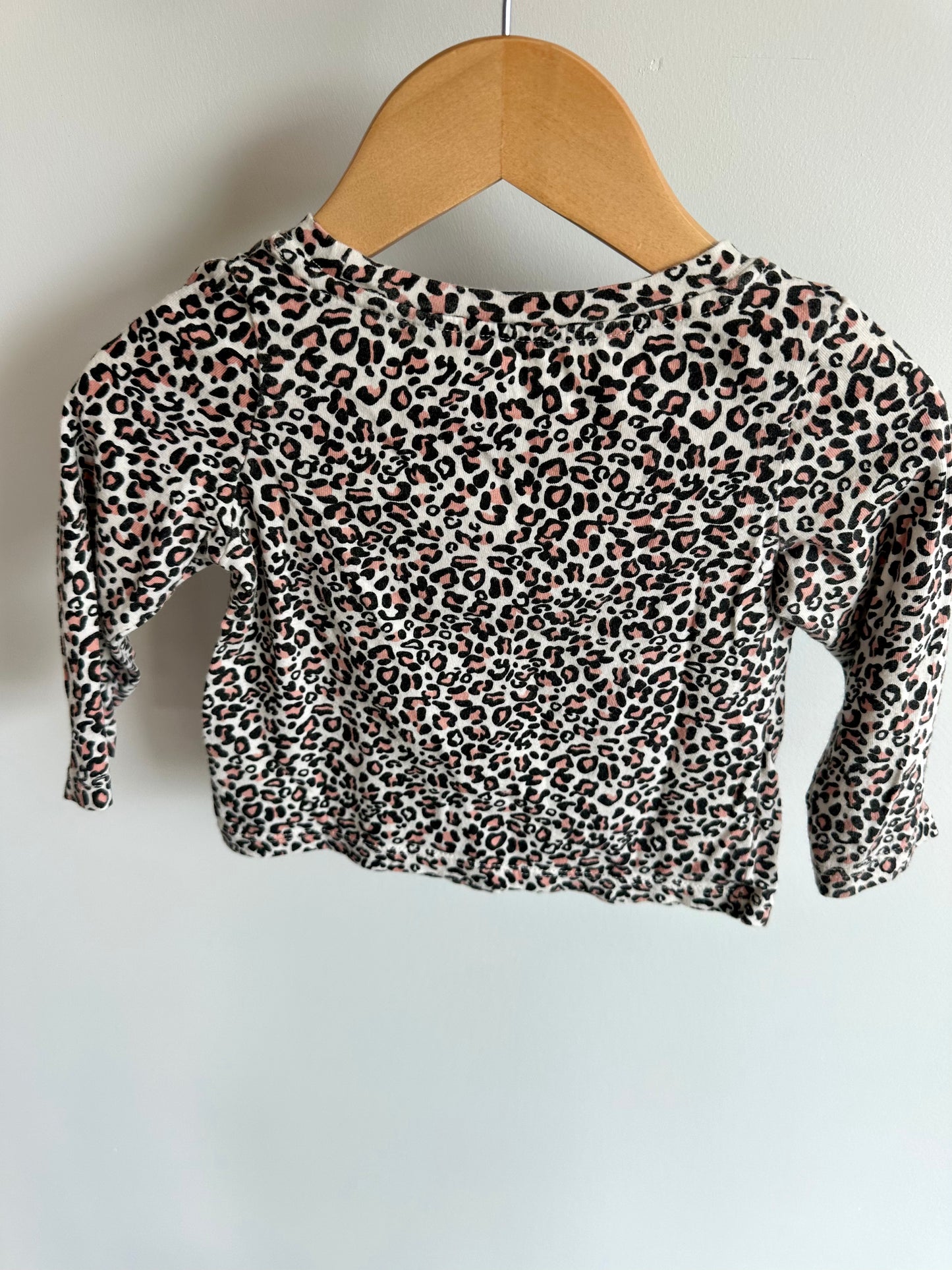 Pink Animal Print Long Sleeve / 12m