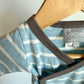 Newborn Blue Stripe Side Snap Bodysuit / 0m