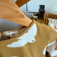 H&M Tan + White Bird Long Sleeve + Wide Leg Pants Set / 18m-2T