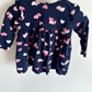 Navy Heart Dress / 6-12m