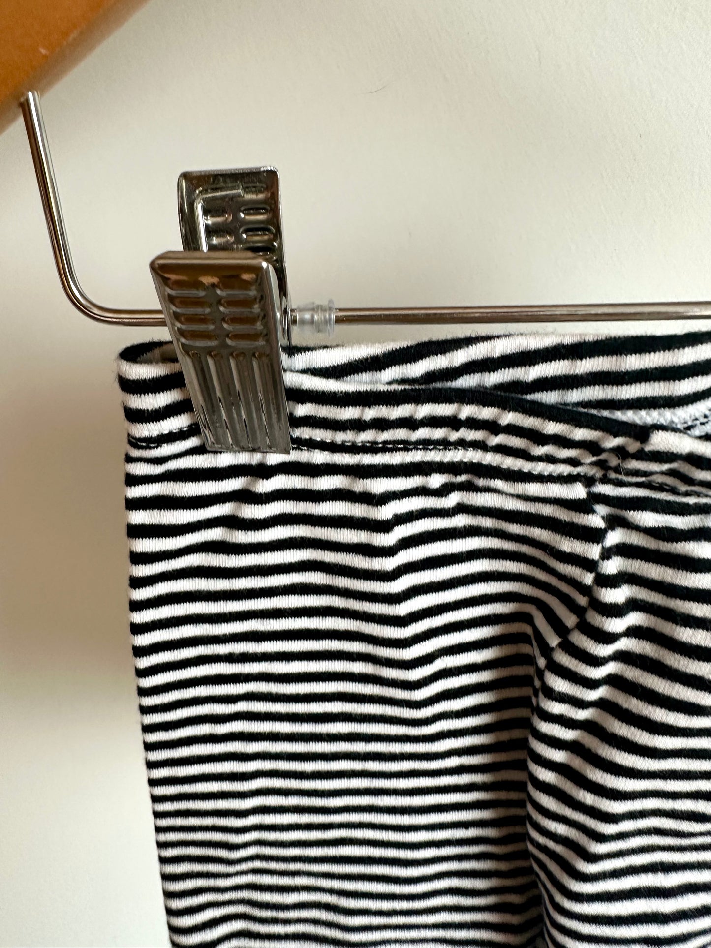 Black + White Striped Shorts / 3T