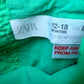 Zara Green Ruffle Sleeve Romper / 12-18m