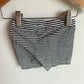 Black + White Striped Shorts / 3T