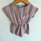 Zara Periwinkle Stripe Romper / 9-12m