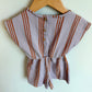 Zara Periwinkle Stripe Romper / 9-12m