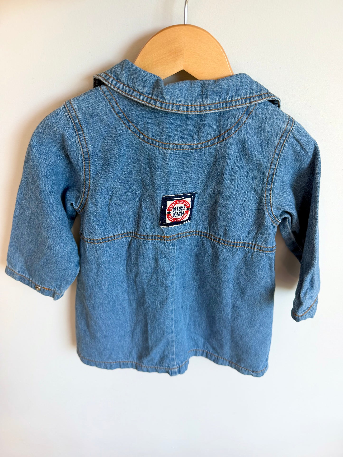 Vintage Denim Dress Made in Canada / 24m