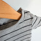 H&M Grey Striped Bodysuit / 4-6m