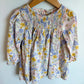Muted Floral Long Sleeve Dress / 4T