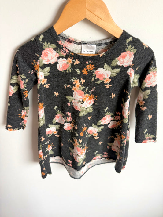 Jax & Lennon Dark Floral Dress (PLAY) / 18-24m