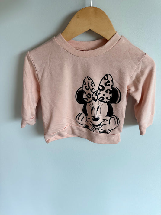 Pink Minnie Viscose Crewneck / 3-6m