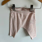 Pink Stripe Ribbed Pants / 3-6m