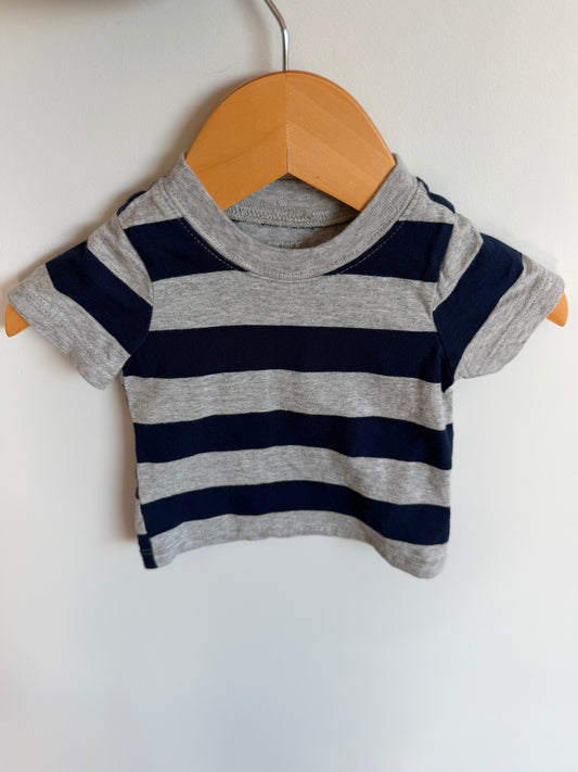 Grey + Blue Striped T-Shirt / 3m