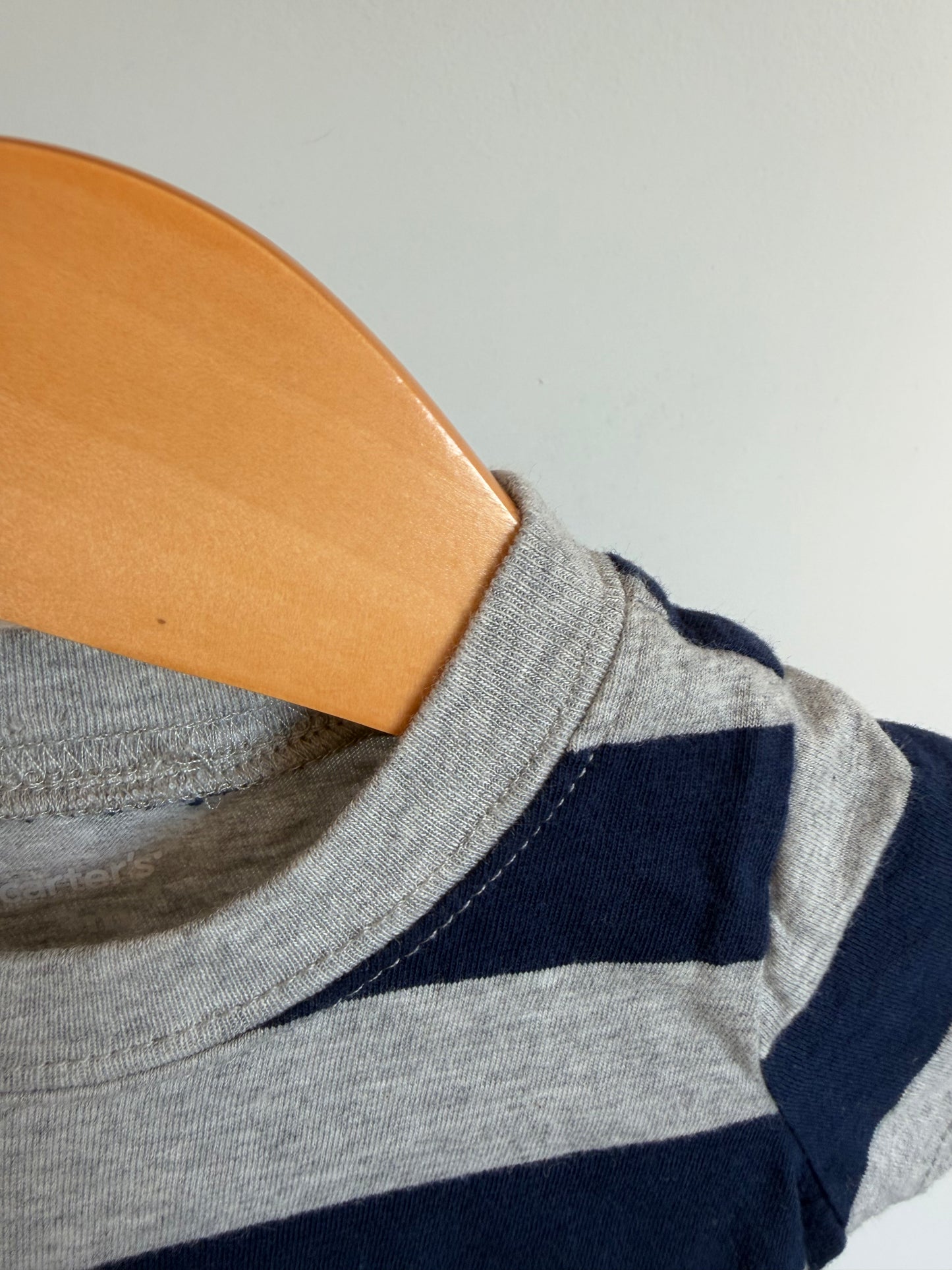 Grey + Blue Striped T-Shirt / 3m