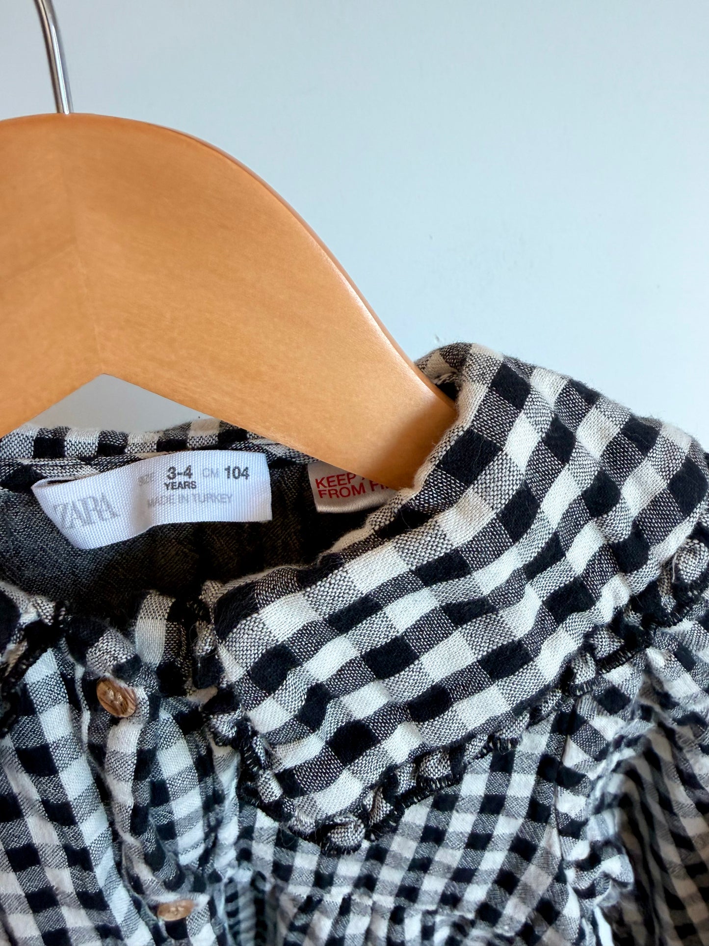 Zara Collared Gingham Dress / 3-4T