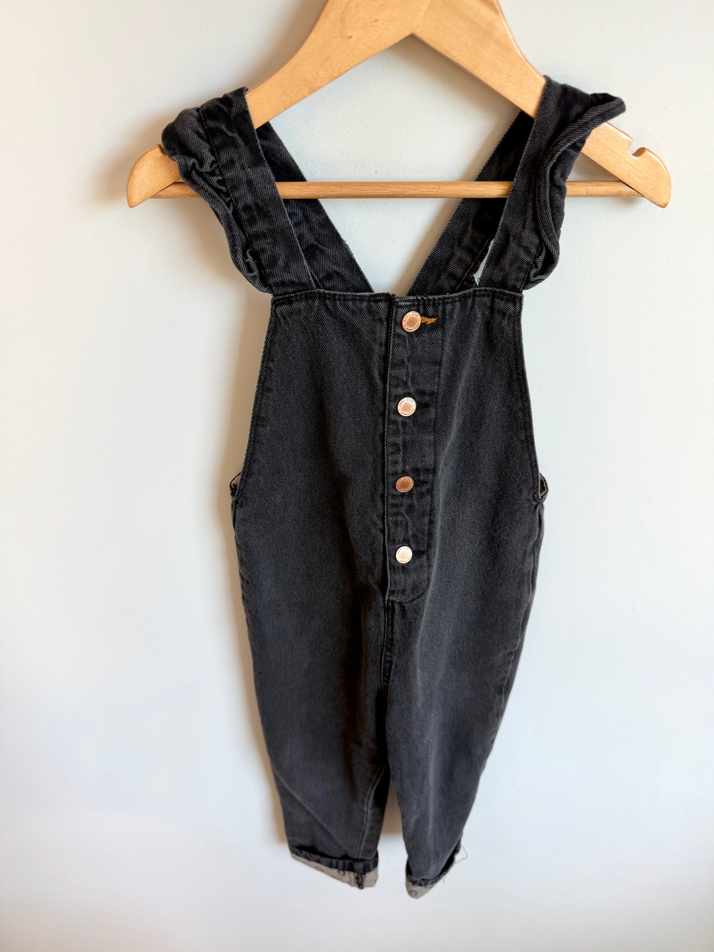 Zara Dark Denim Overalls / 3-4T