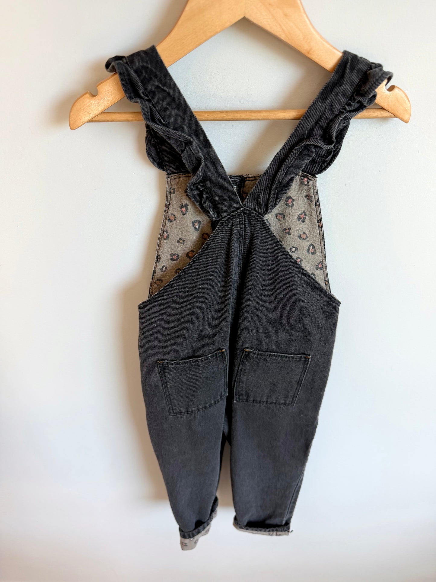 Zara Dark Denim Overalls / 3-4T
