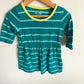 Teal Striped Dress / 3-4T