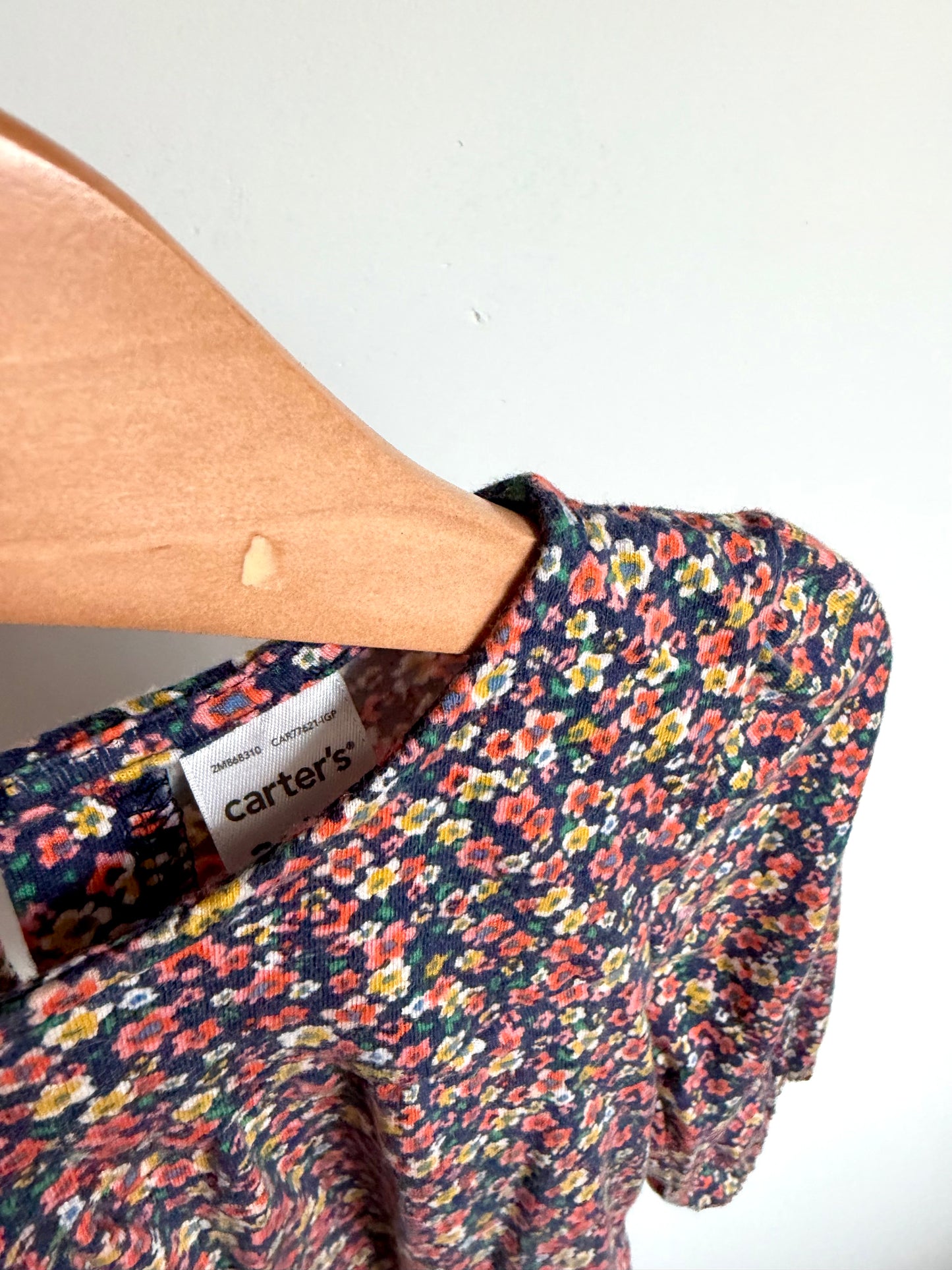Navy Floral Long Sleeve / 2T