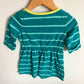 Teal Striped Dress / 3-4T