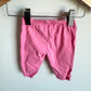 Newborn Bright Pink Tapered Pants with Bow / 0m