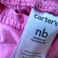 Newborn Bright Pink Tapered Pants with Bow / 0m