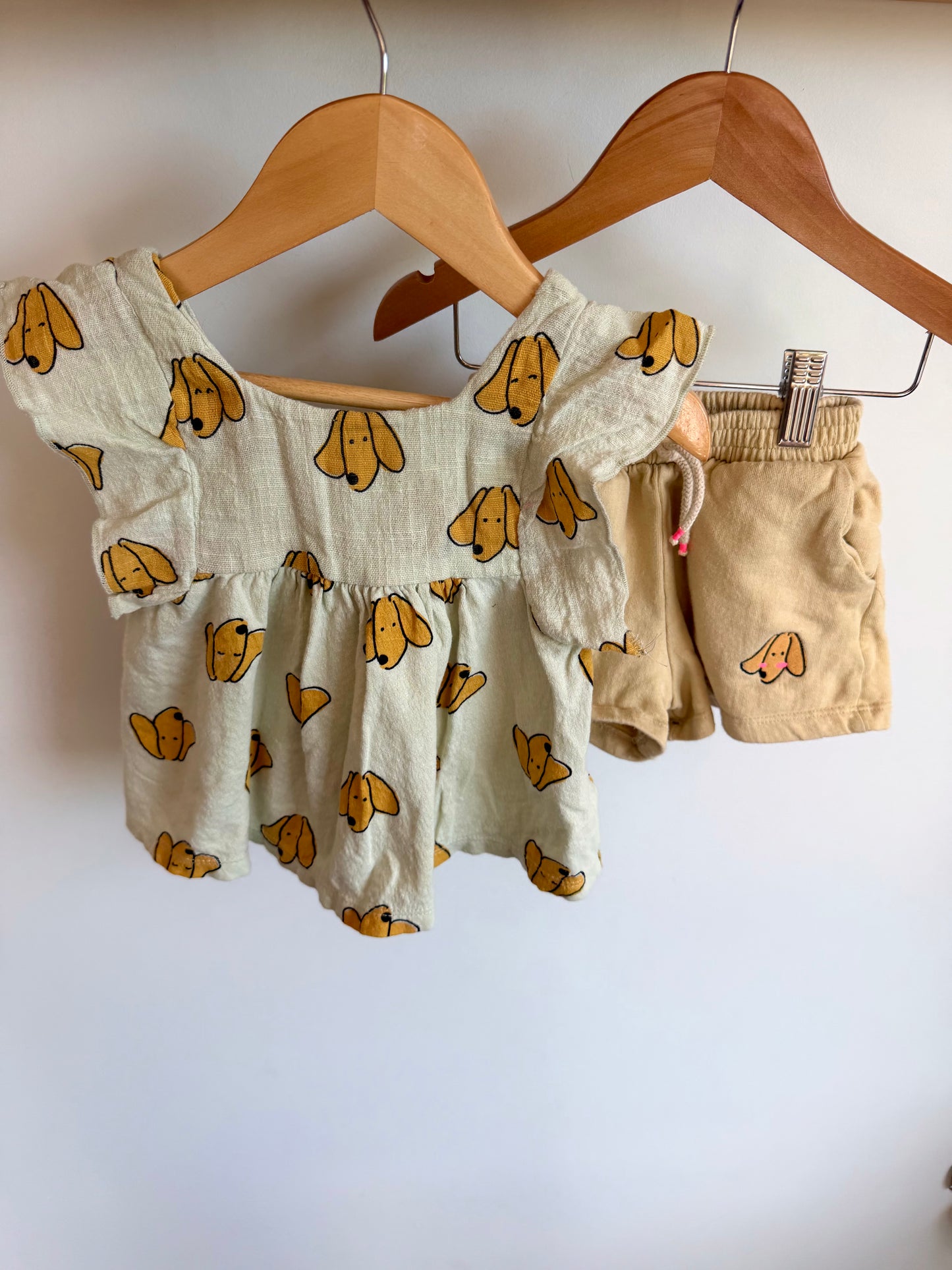 Zara Puppy Ruffle Tank + Shorts Set (PLAY) / 3T