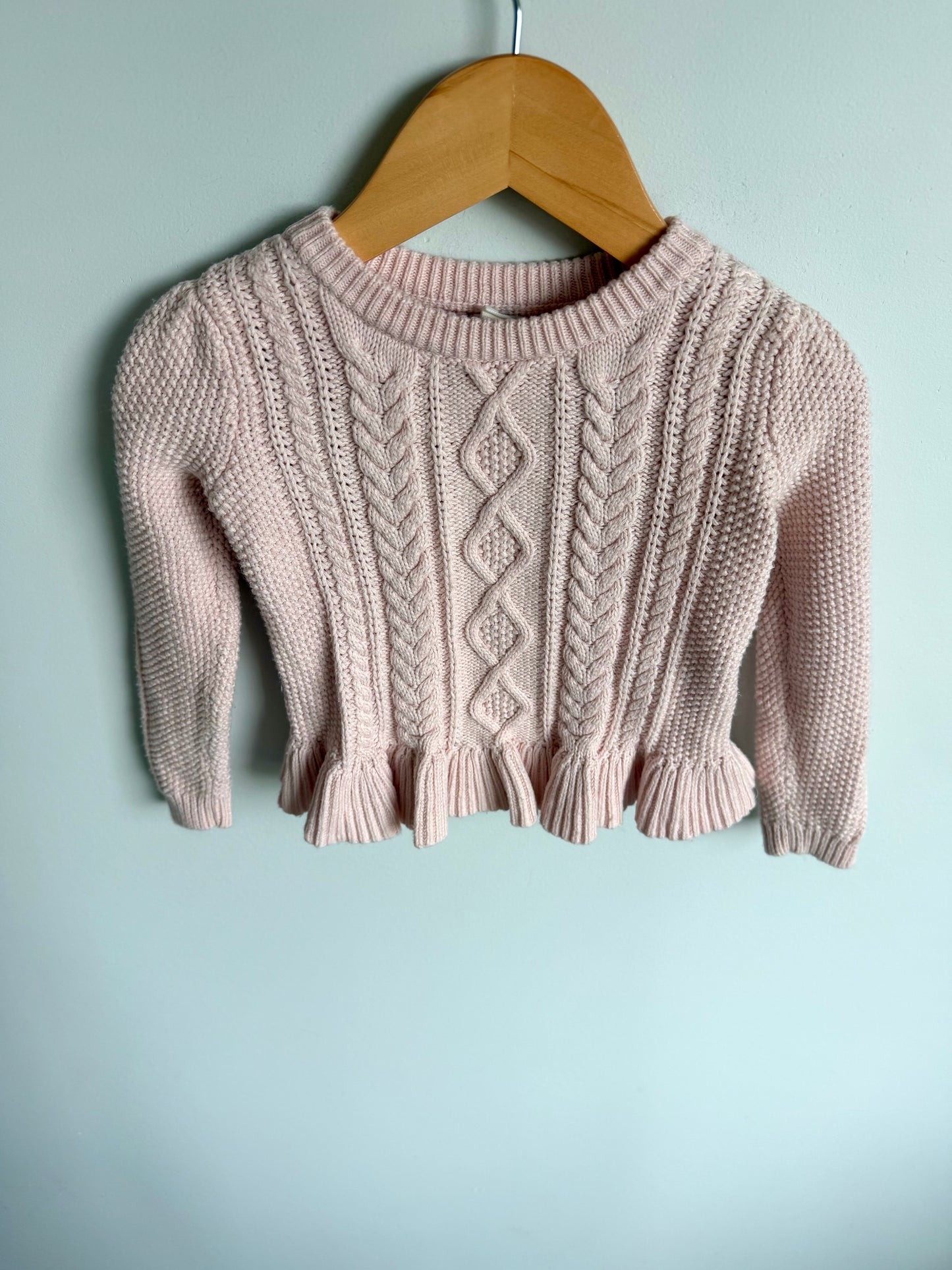 Gap Pink Cable Fleece Sweater / 2T