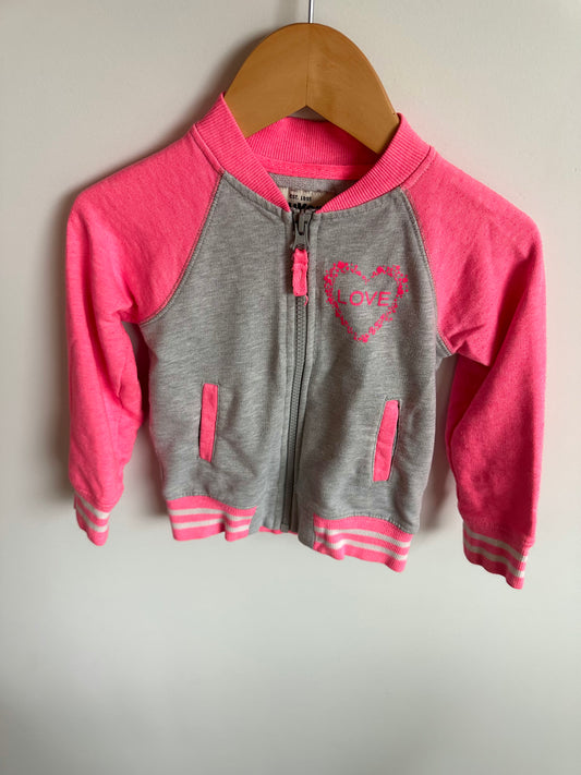 Pink Sleeve Love Sweater / 3T