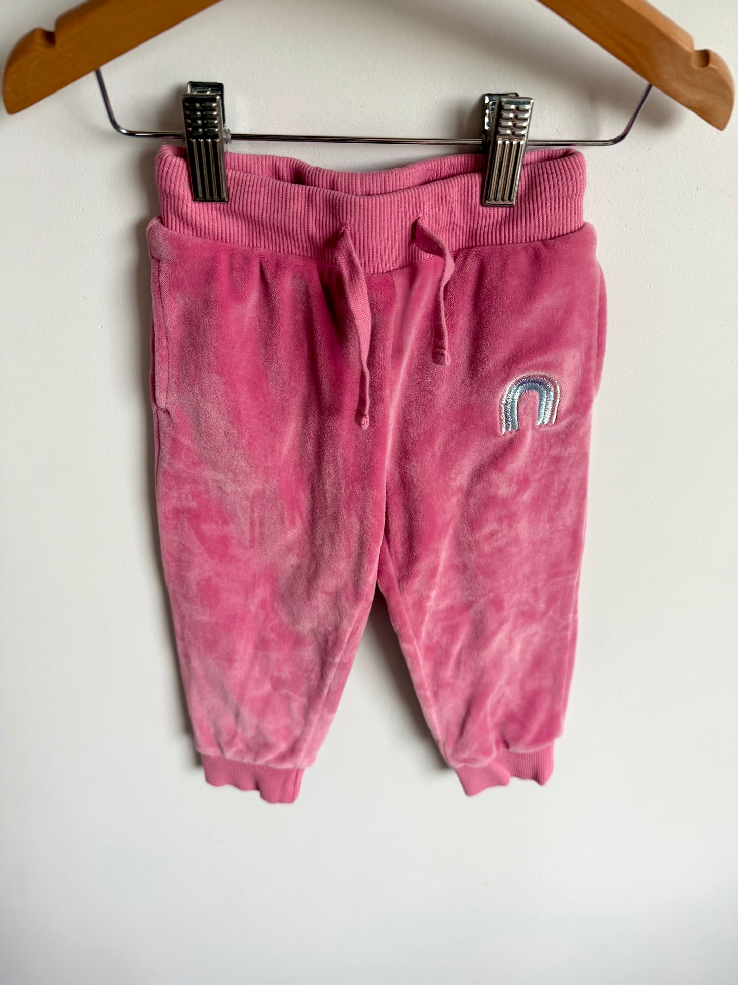 Pink Fleece Rainbow Joggers / 2T