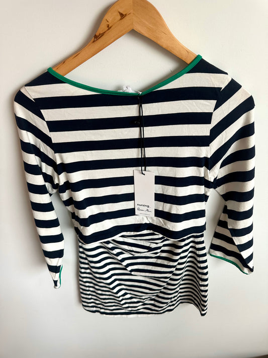 Striped Nursing Long Sleeve Top / Small