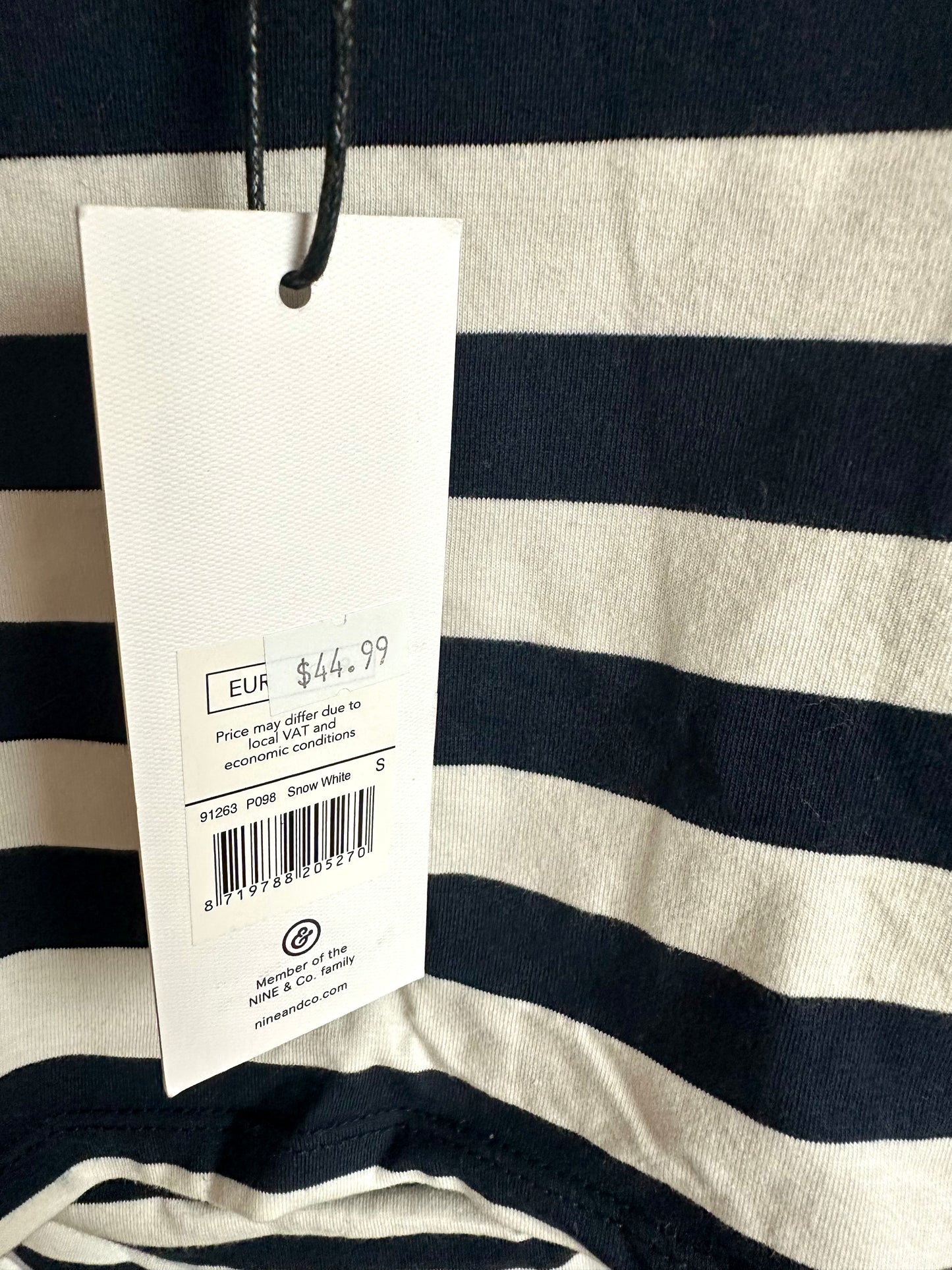 Striped Nursing Long Sleeve Top / Small