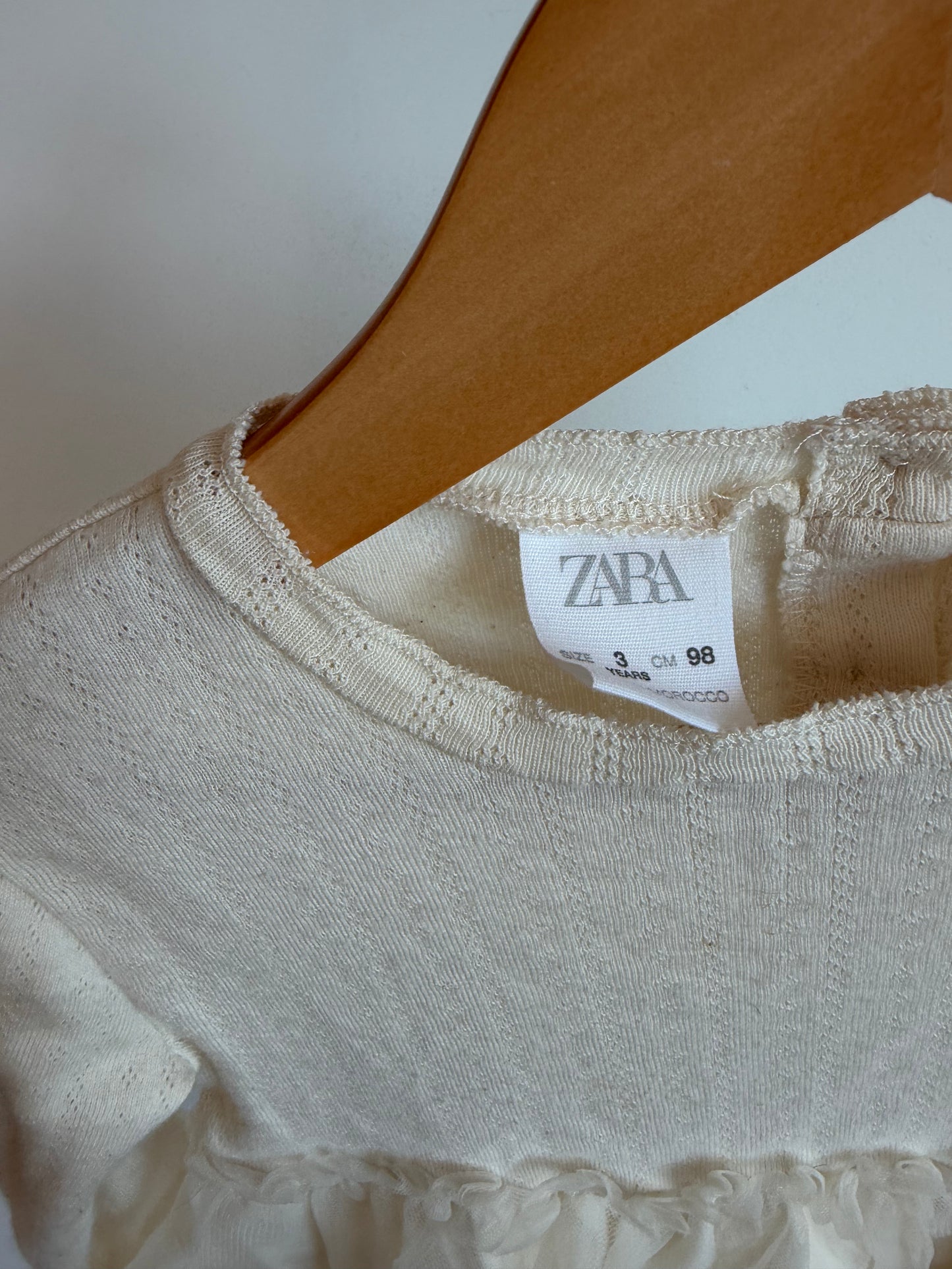 Zara Cream Tulle Dress / 3T