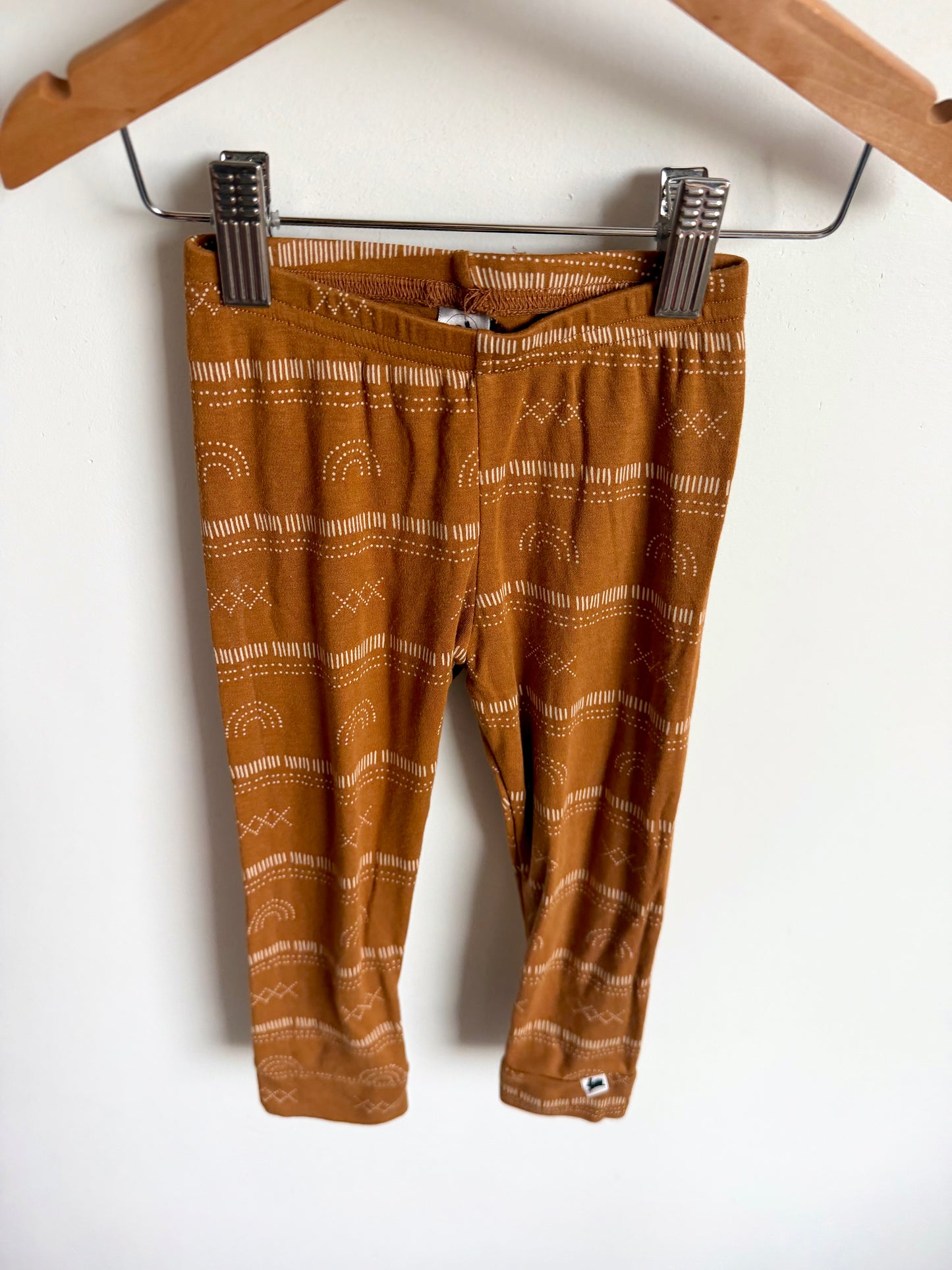 Little & Lively Tan Rainbow Leggings / 2T
