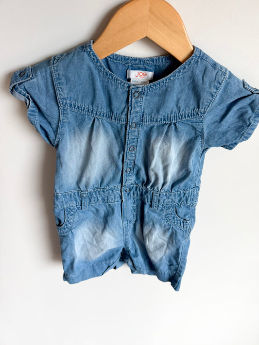 Chambray Romper / 12-18m
