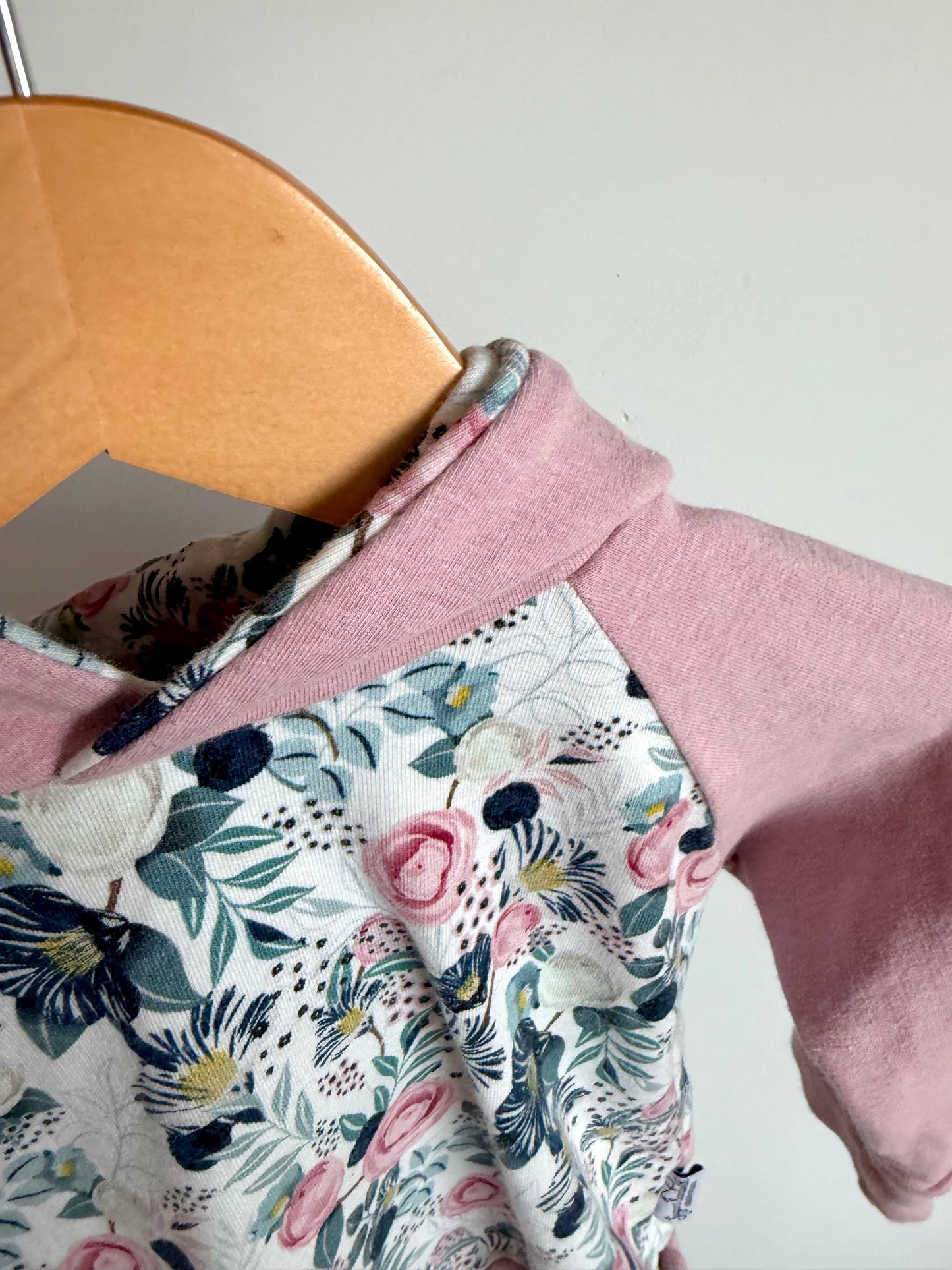 Sugar Sandwich Pink Floral Hoodie / 12-18m
