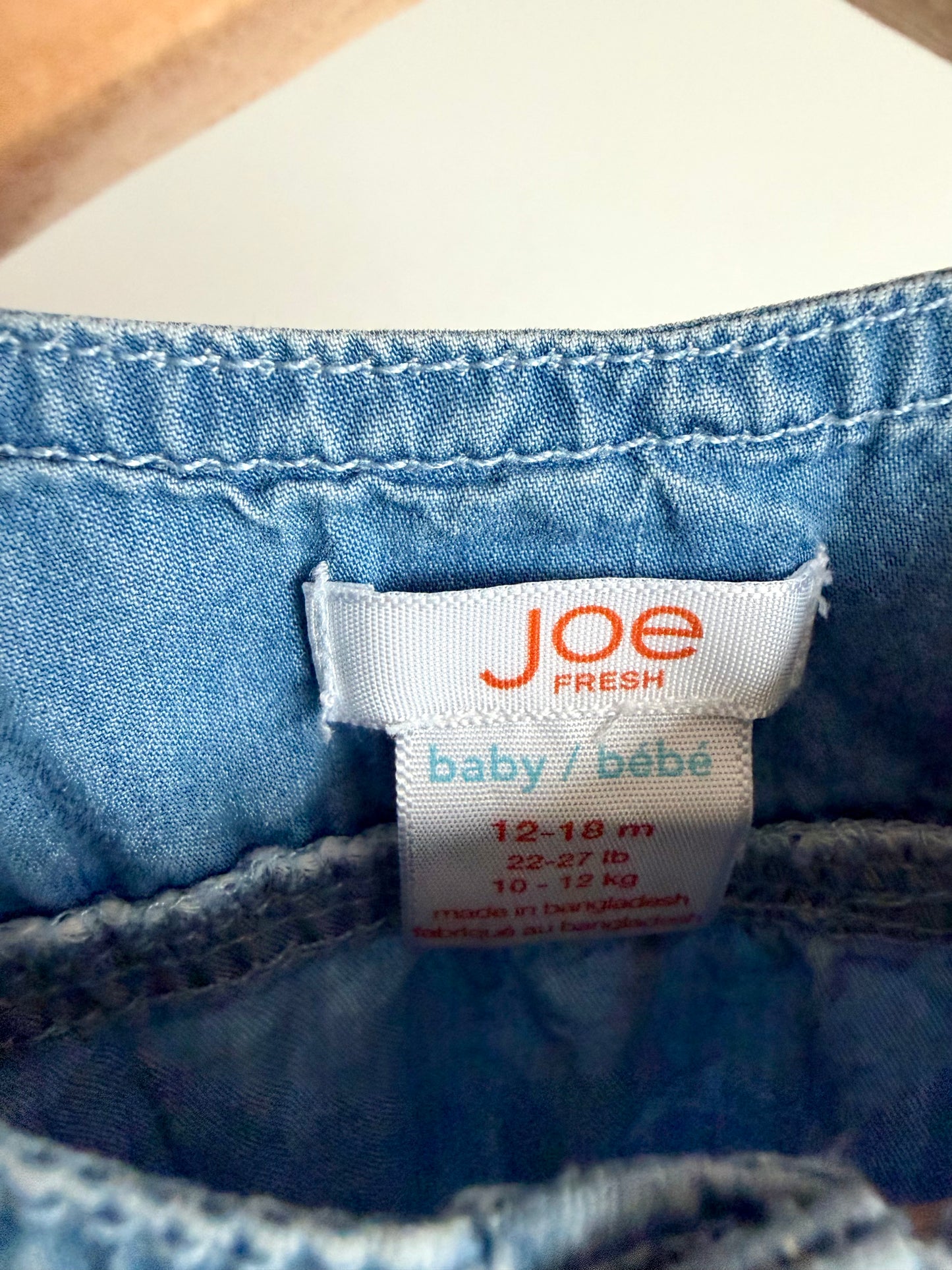 Chambray Romper / 12-18m