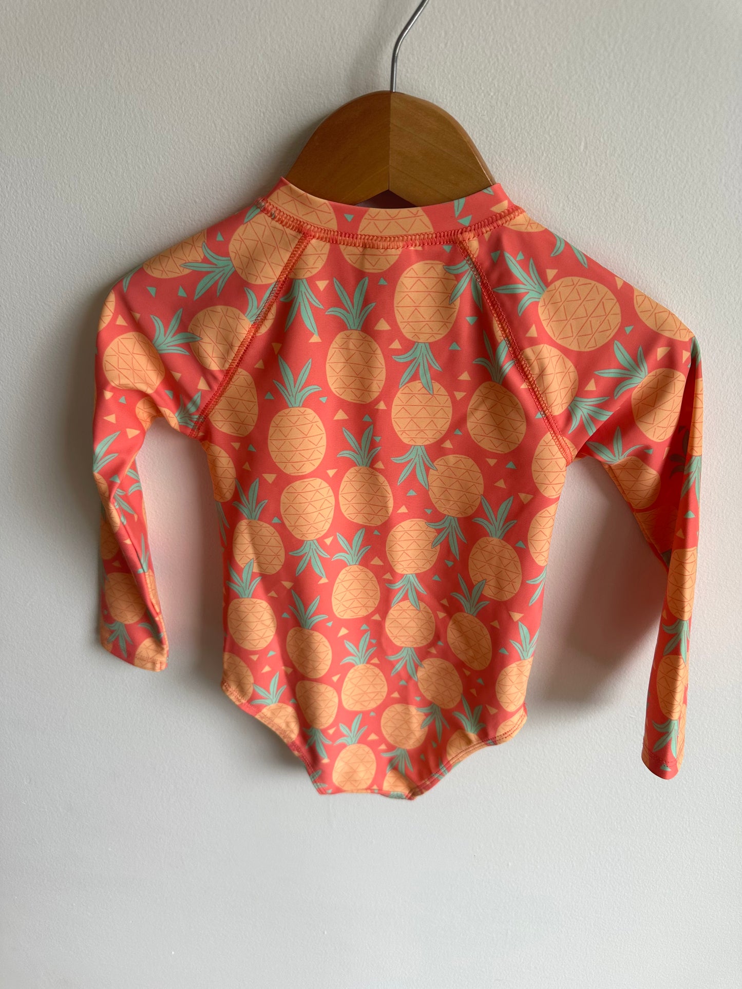 Pineapple Half Zip Swimsuit / 2T