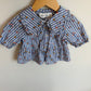 Zara Floral Vertical Stripe Peplum Top / 2-3T
