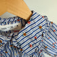 Zara Floral Vertical Stripe Peplum Top / 2-3T
