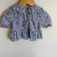 Zara Floral Vertical Stripe Peplum Top / 2-3T