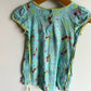 Blue Short Sleeve Floral Dress / 2T