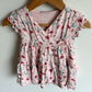 Lined Wrap Pink Floral Dress / 6-9m