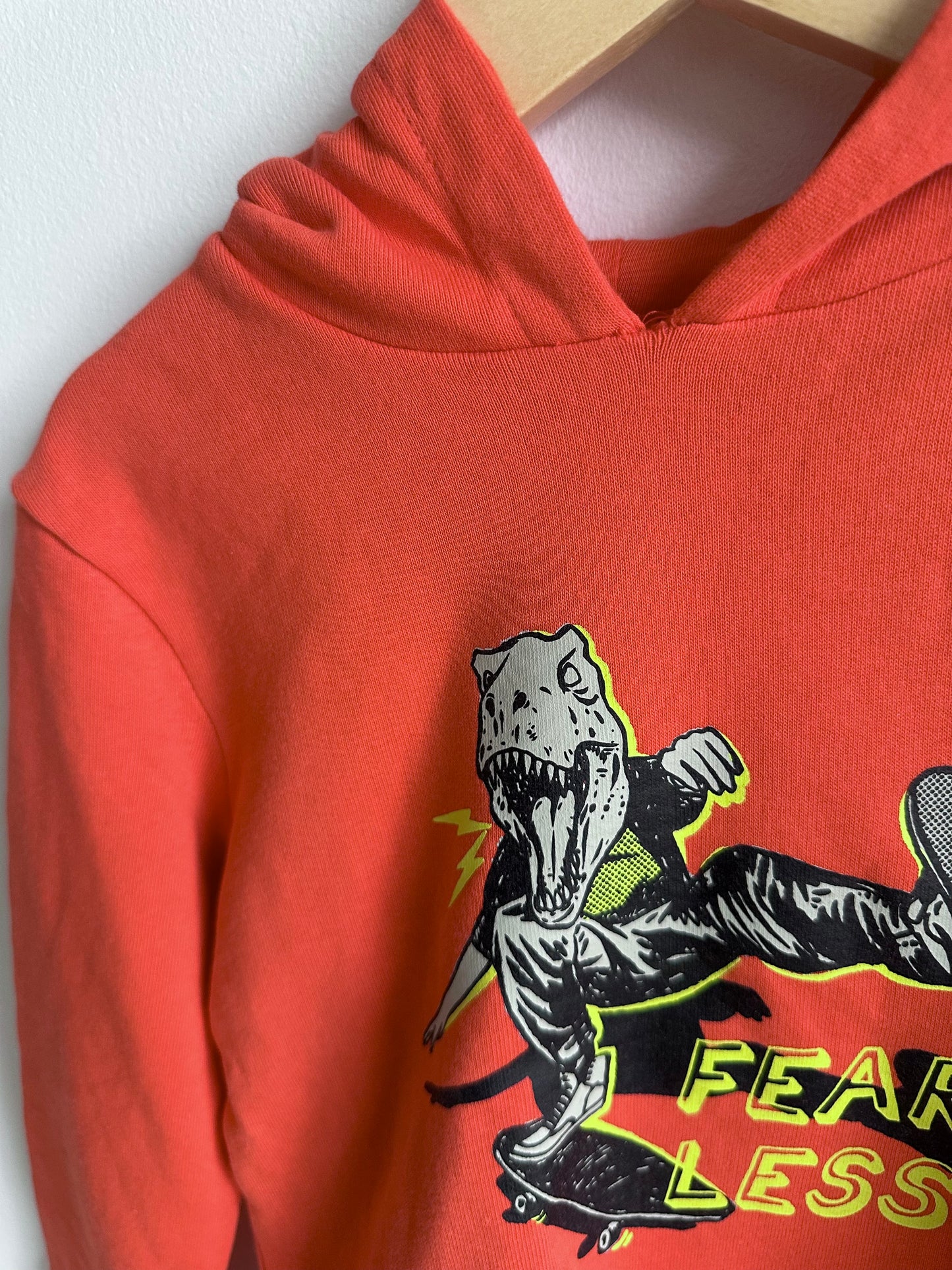 Fear Less Dino Skateboard Hoodie / 4-5 years