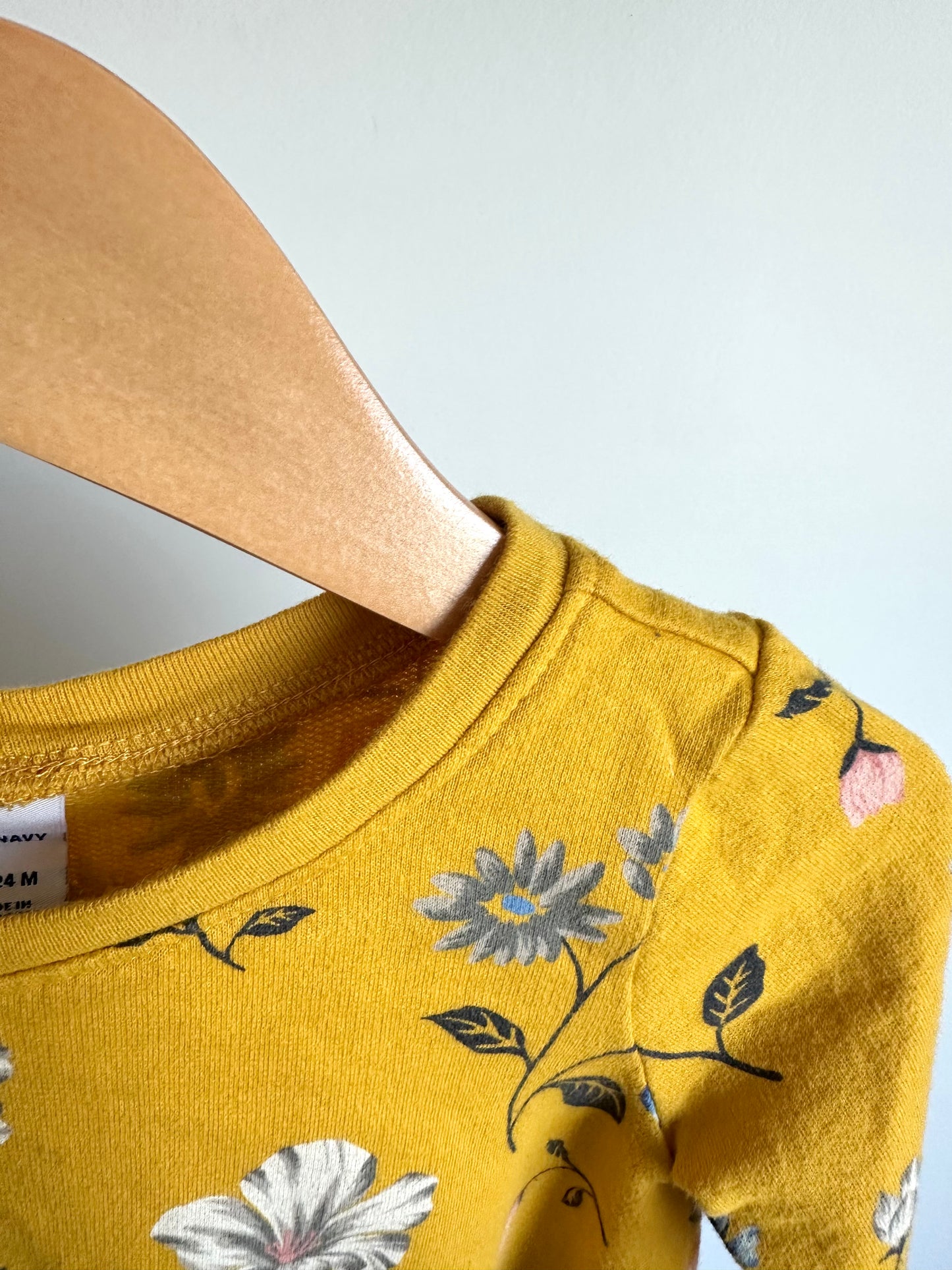 Marigold Floral Longsleeve Tunic Dress / 18-24m