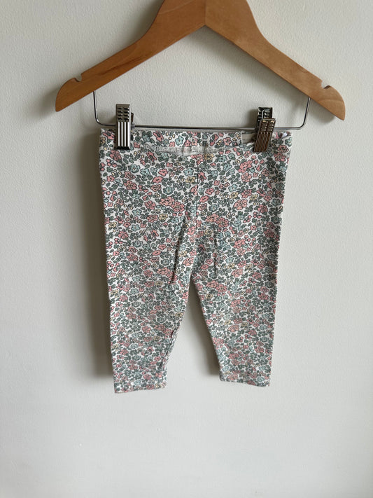 H&M Muted Floral Leggings / 12-18m