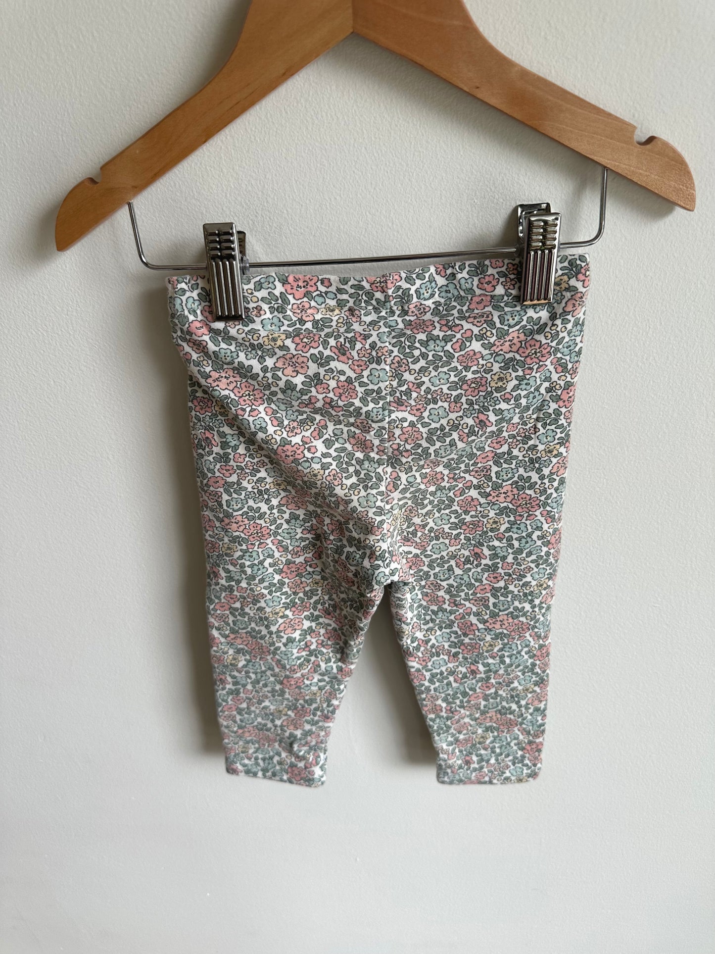 H&M Muted Floral Leggings / 12-18m